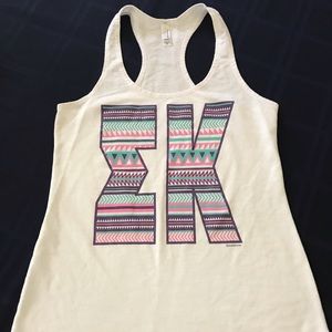 Sigma Kappa printed letter tank